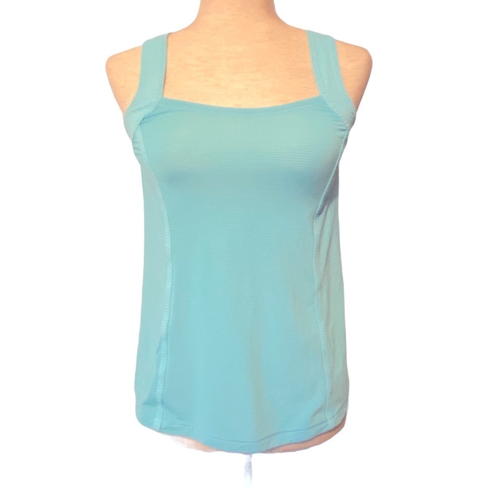 Lululemon Run Team Spirit Tank Angel‎ Blue Cross Back Tank Yoga Pilates 4 Beachy